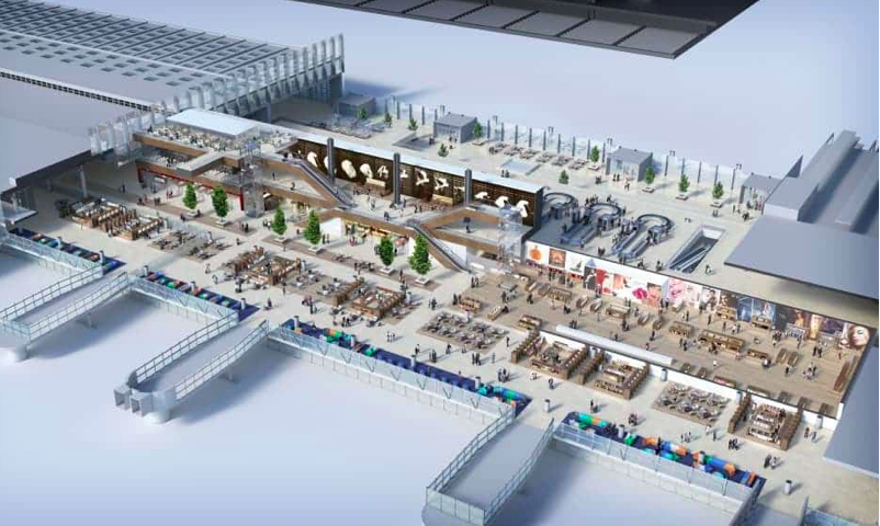 El proyecto de un nuevo edificio llamado "Coeur d'aéroport" conectará los dos halls.